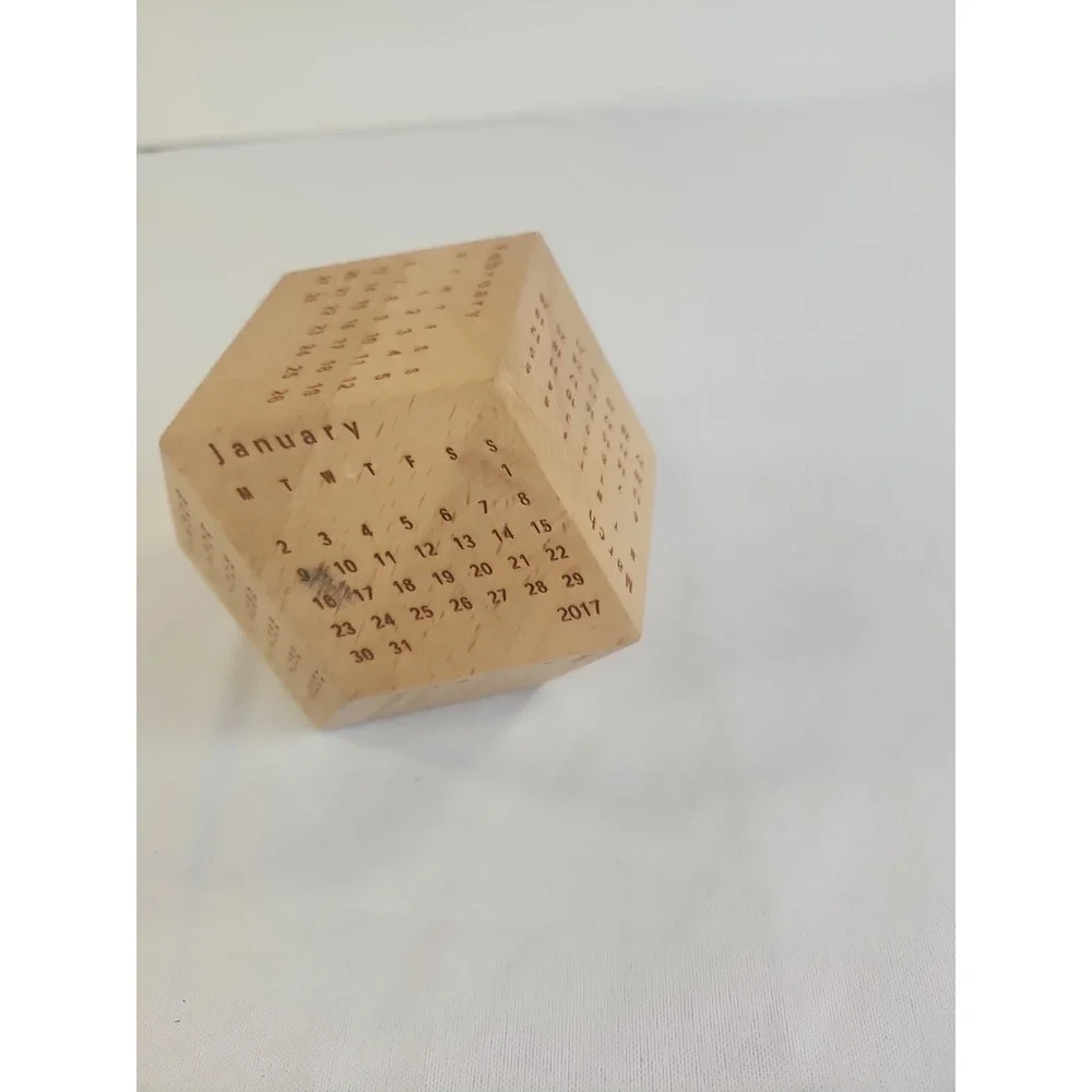 Dodecahedron Calender Wooden From 2017 Great For Your Birth‎ Year